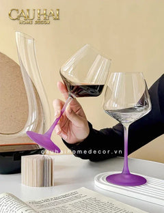 Set 2 Ly Vang Thuỷ Tinh 500ml - Pop Spectrum Chromatic Glassware-LY THỦY TINH-CẬU HAI HOME DECOR