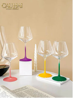 Set 2 Ly Vang Thuỷ Tinh 500ml - Pop Spectrum Chromatic Glassware-LY THỦY TINH-CẬU HAI HOME DECOR