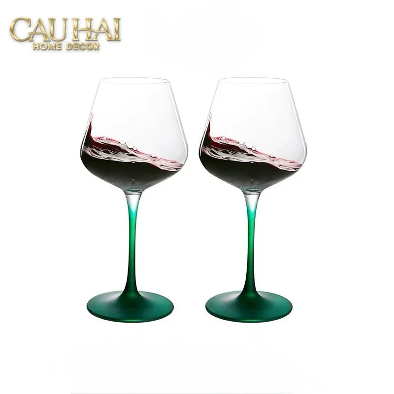Set 2 Ly Vang Thuỷ Tinh 500ml - Pop Spectrum Chromatic Glassware-LY THỦY TINH-CẬU HAI HOME DECOR