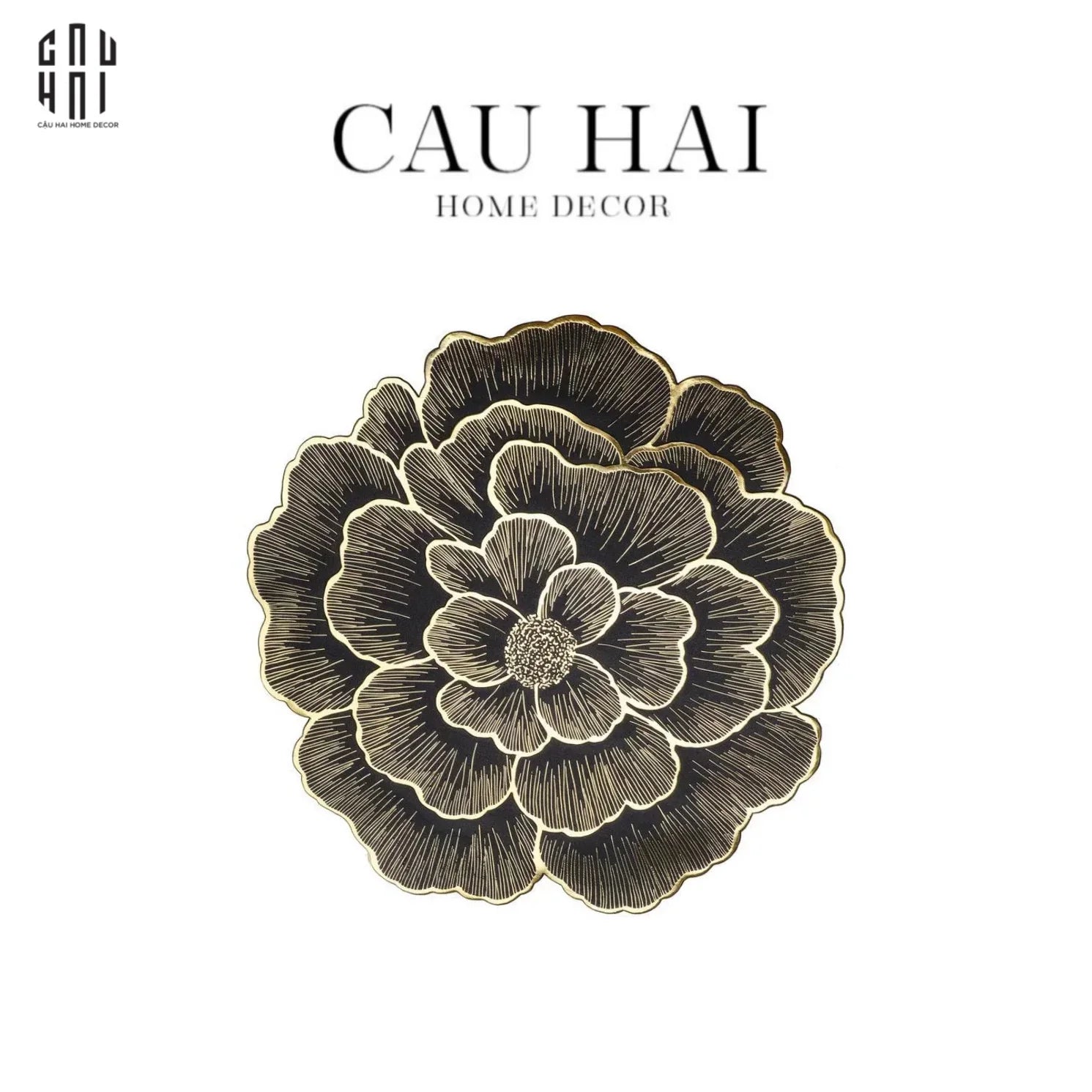 Set 2 Tấm Lót Bàn Ăn - Placemat Black Peony - CẬU HAI HOME DECOR