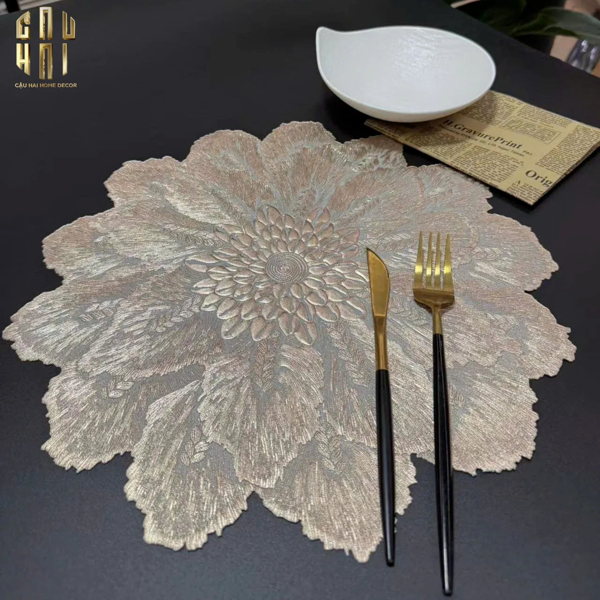 SET 2 TẤM LÓT BÀN ĂN - PLACEMAT CROWN BLOOM
