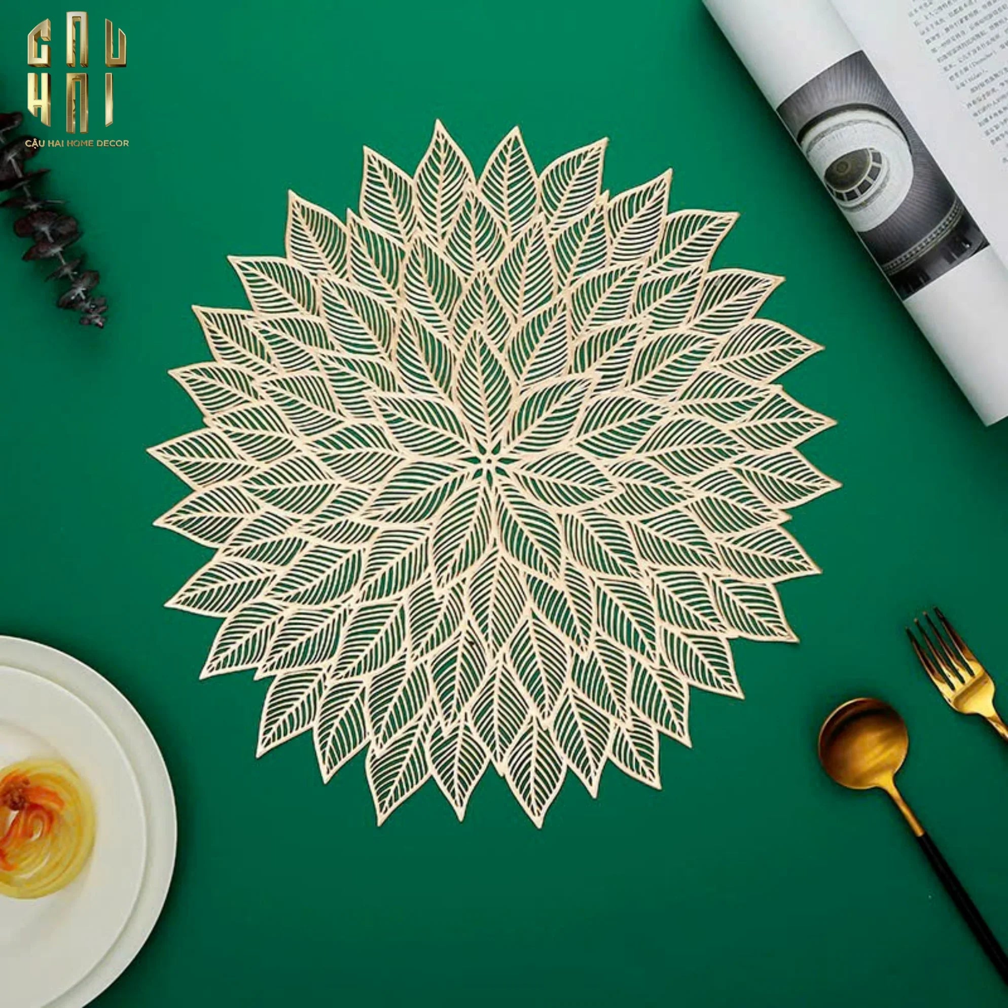 SET 2 TẤM LÓT BÀN ĂN - PLACEMAT REGAL PETALS-CẬU HAI HOME DECOR