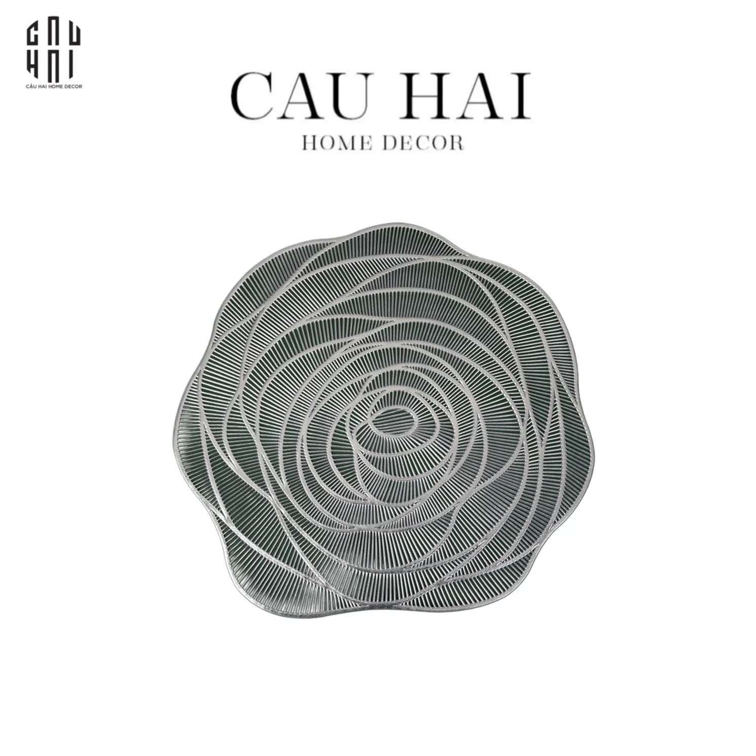 Set 2 Tấm Lót Bàn Ăn - Placemat Silver Rose-CẬU HAI HOME DECOR