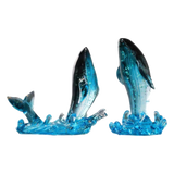 Set 2 Tượng Cá Voi Đại Dương - Cristalleries Baleine Azurée-TƯỢNG TRANG TRÍ-CẬU HAI HOME DECOR