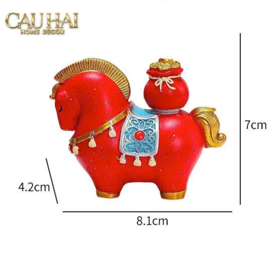 Set 2 Tượng Chu Mã Cát Tường Gift Box-TƯỢNG TRANG TRÍ-CẬU HAI HOME DECOR