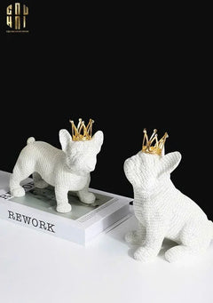 Set 2 Tượng Công Tước BullDog The Majestic Bull Duke-TƯỢNG TRANG TRÍ-CẬU HAI HOME DECOR