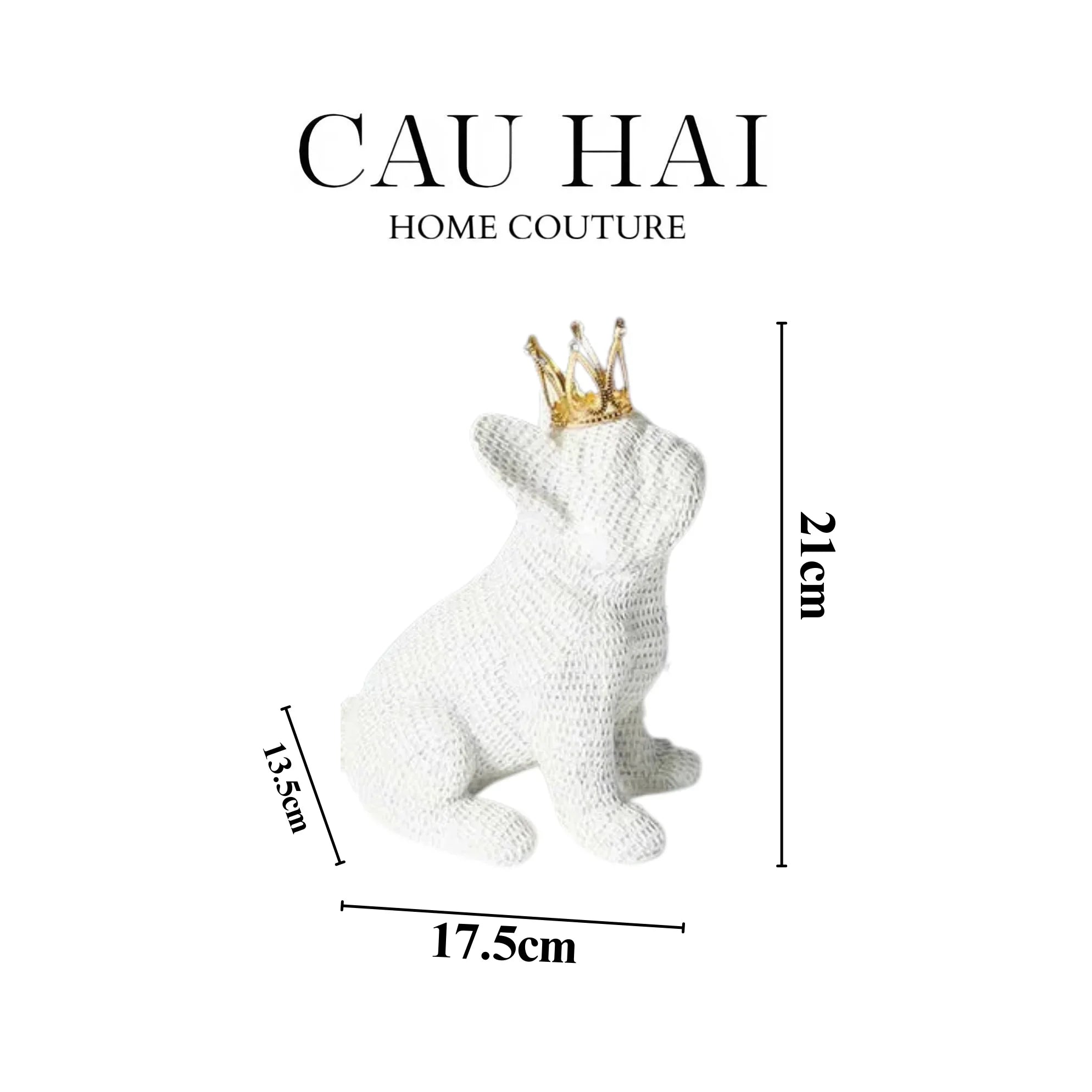 Set 2 Tượng Công Tước BullDog The Majestic Bull Duke-CẬU HAI HOME DECOR