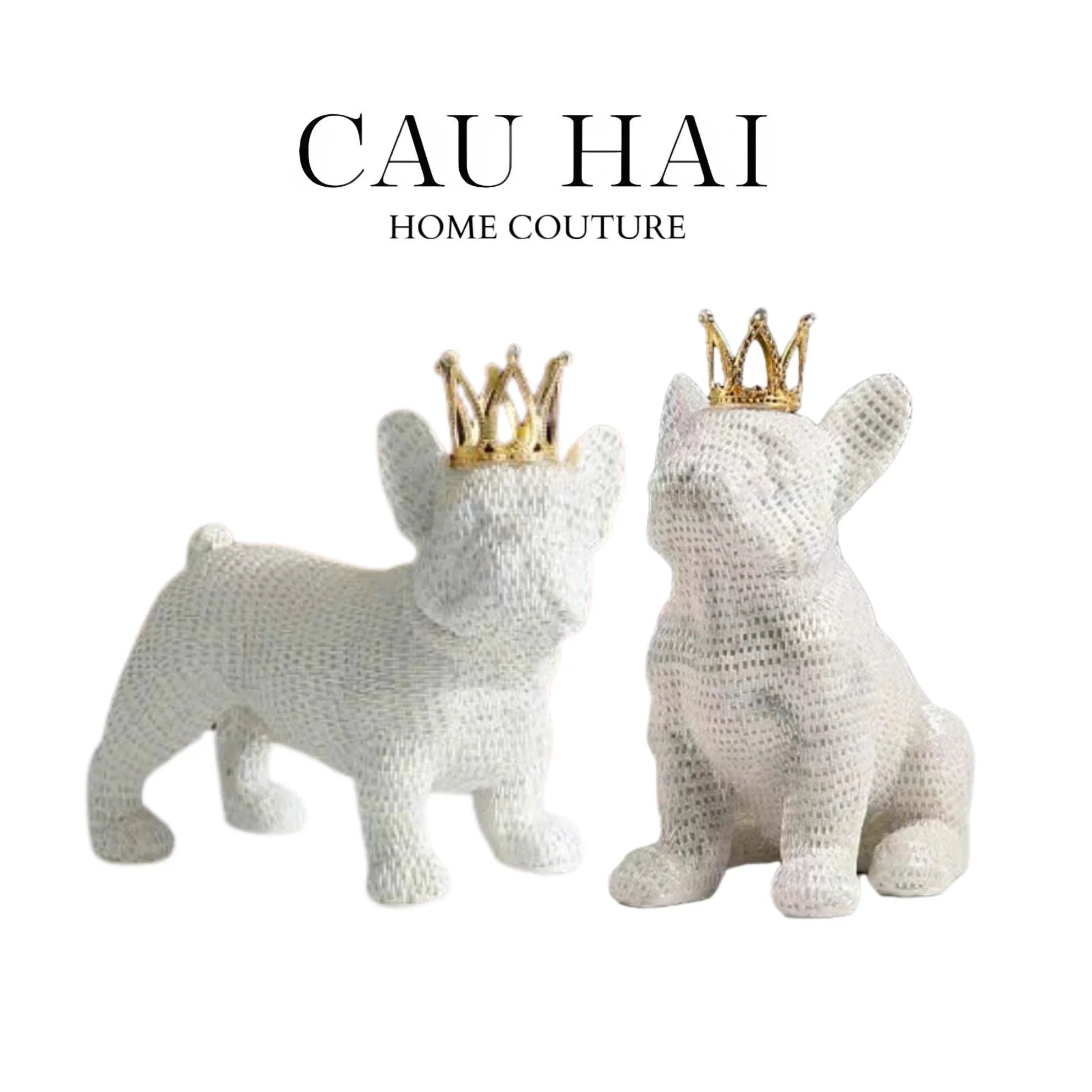 Set 2 Tượng Công Tước BullDog The Majestic Bull Duke-CẬU HAI HOME DECOR