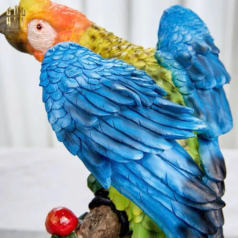 Set 2 Tượng Maison Jungle Parrot - Lovers-CẬU HAI HOME DECOR