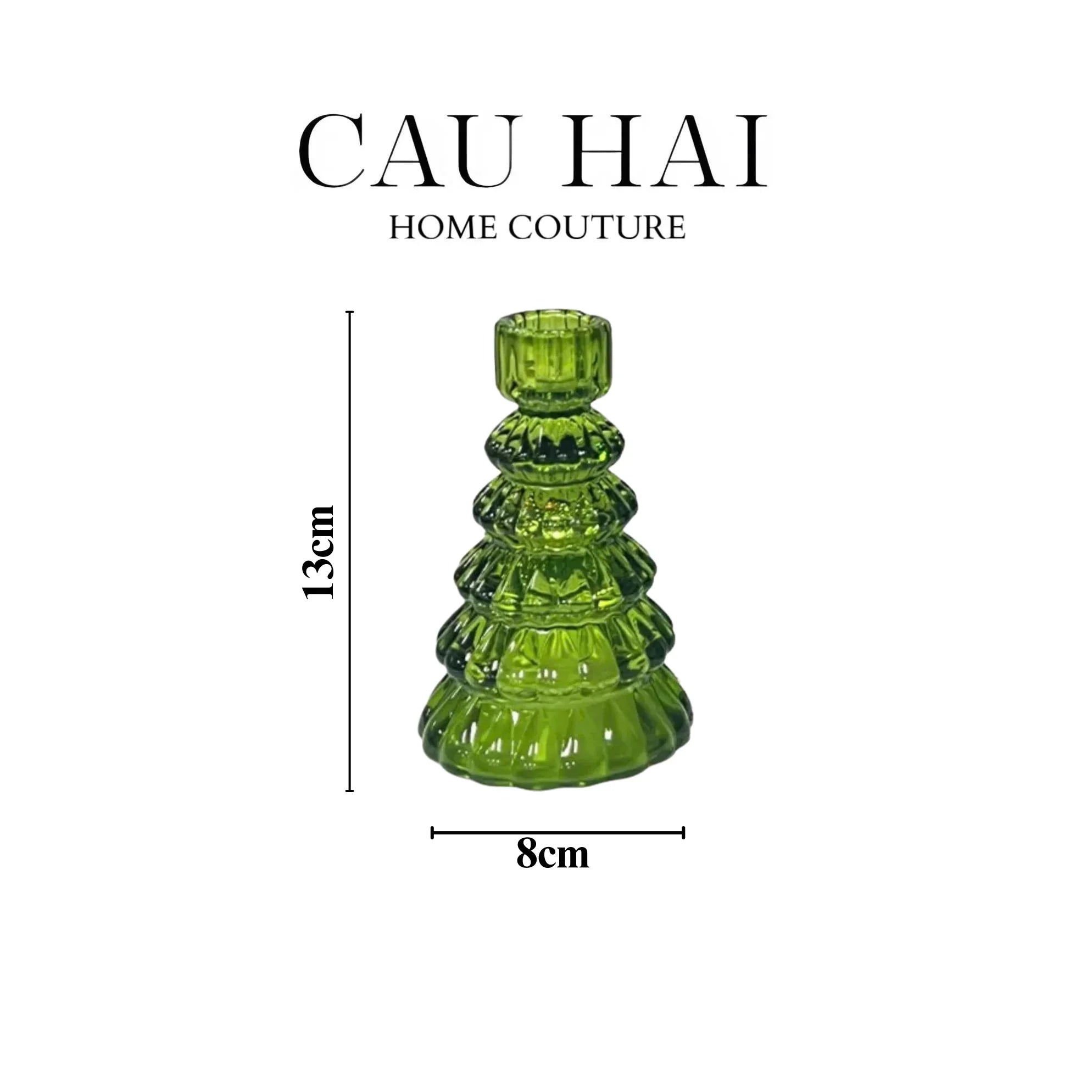 Set 3 Đế Nến Vert Tree Fw25-ĐẾ NẾN-CẬU HAI HOME DECOR