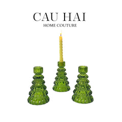 Set 3 Đế Nến Vert Tree Fw25-ĐẾ NẾN-CẬU HAI HOME DECOR