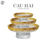 SET 3 ĐĨA TRÁI CÂY THUỶ TINH MULLER SS25-CẬU HAI HOME DECOR