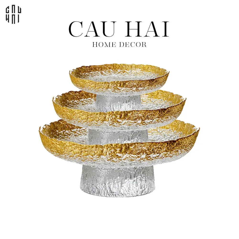 SET 3 ĐĨA TRÁI CÂY THUỶ TINH MULLER SS25-CẬU HAI HOME DECOR