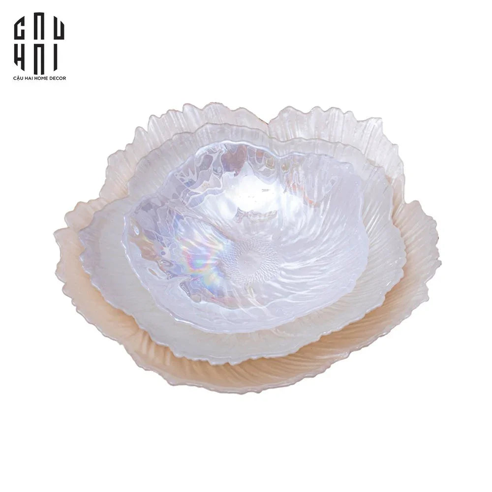 SET 3 ĐĨA TRÁI CÂY WHITE PEONY