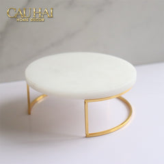 Set 3 Khay Tròn Đá Marble Đế Bánh Arthur Prime Metropolitan Decorative Trays & Cake Stand D17.5 D20 D25-CẬU HAI HOME DECOR