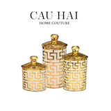 SET 3 LỌ PANTRY ACRY - ÉCLAT GREEK KEY