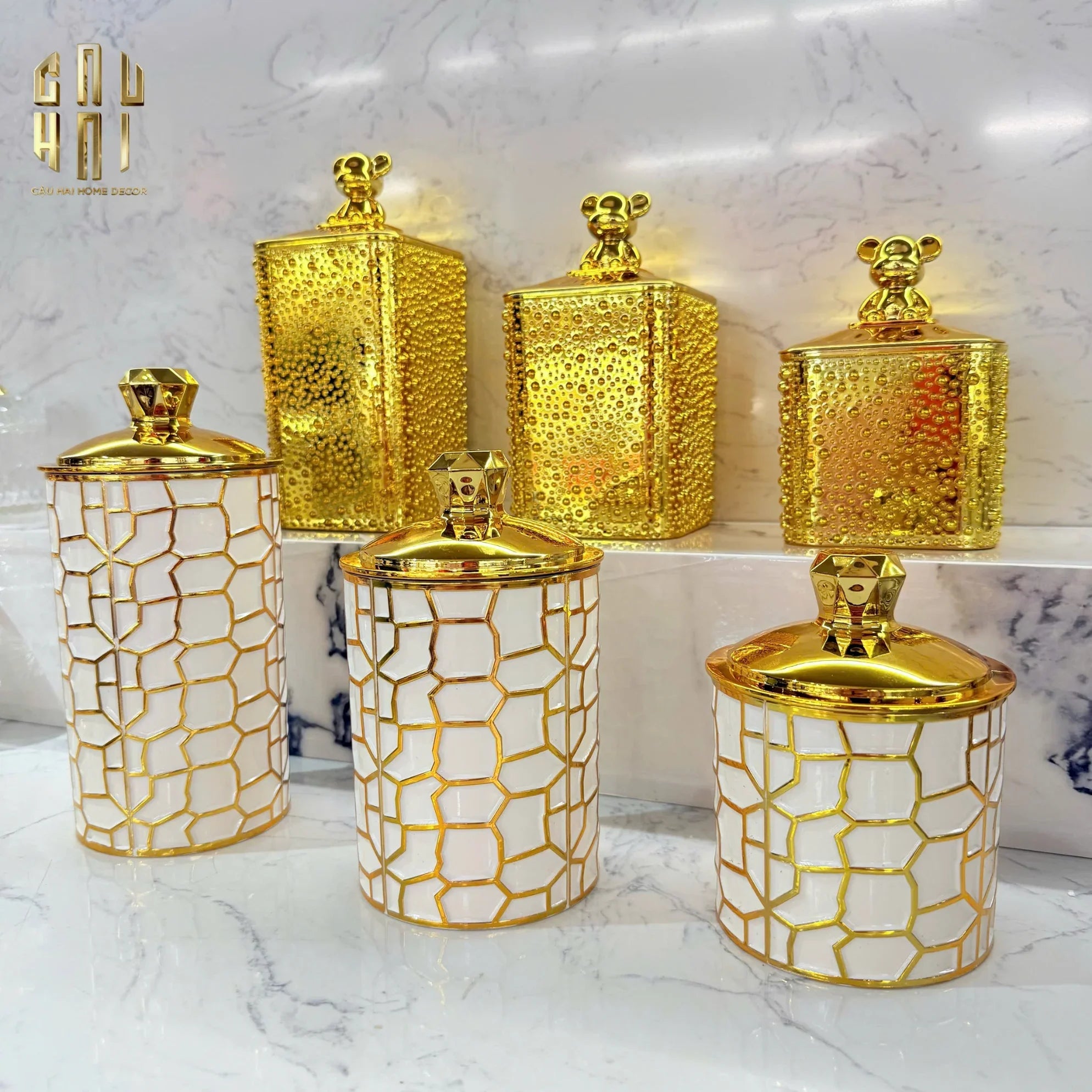 SET 3 LỌ PANTRY ACRY - ÉCLAT LUXE BEAR