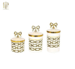 Set 3 Lọ Pantry Acry - Luxe Chain Of Grace-CẬU HAI HOME DECOR