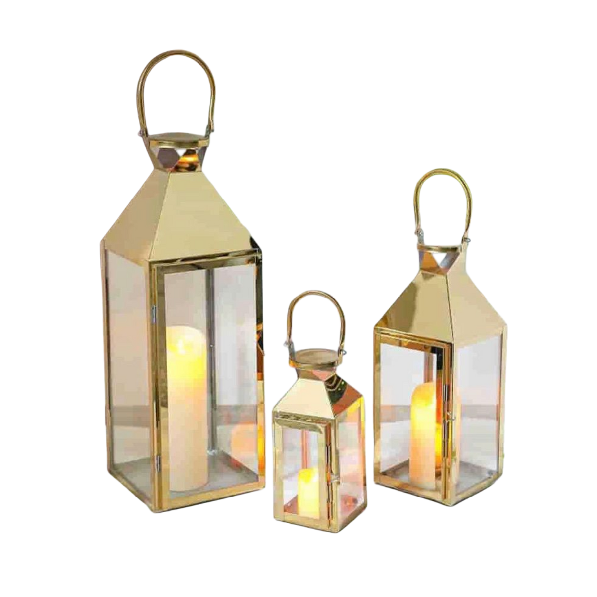 Set 3 Lồng Đèn Metal Lantern Lumière D’Or-ĐÈN TRANG TRÍ-CẬU HAI HOME DECOR-CẬU HAI HOME DECOR