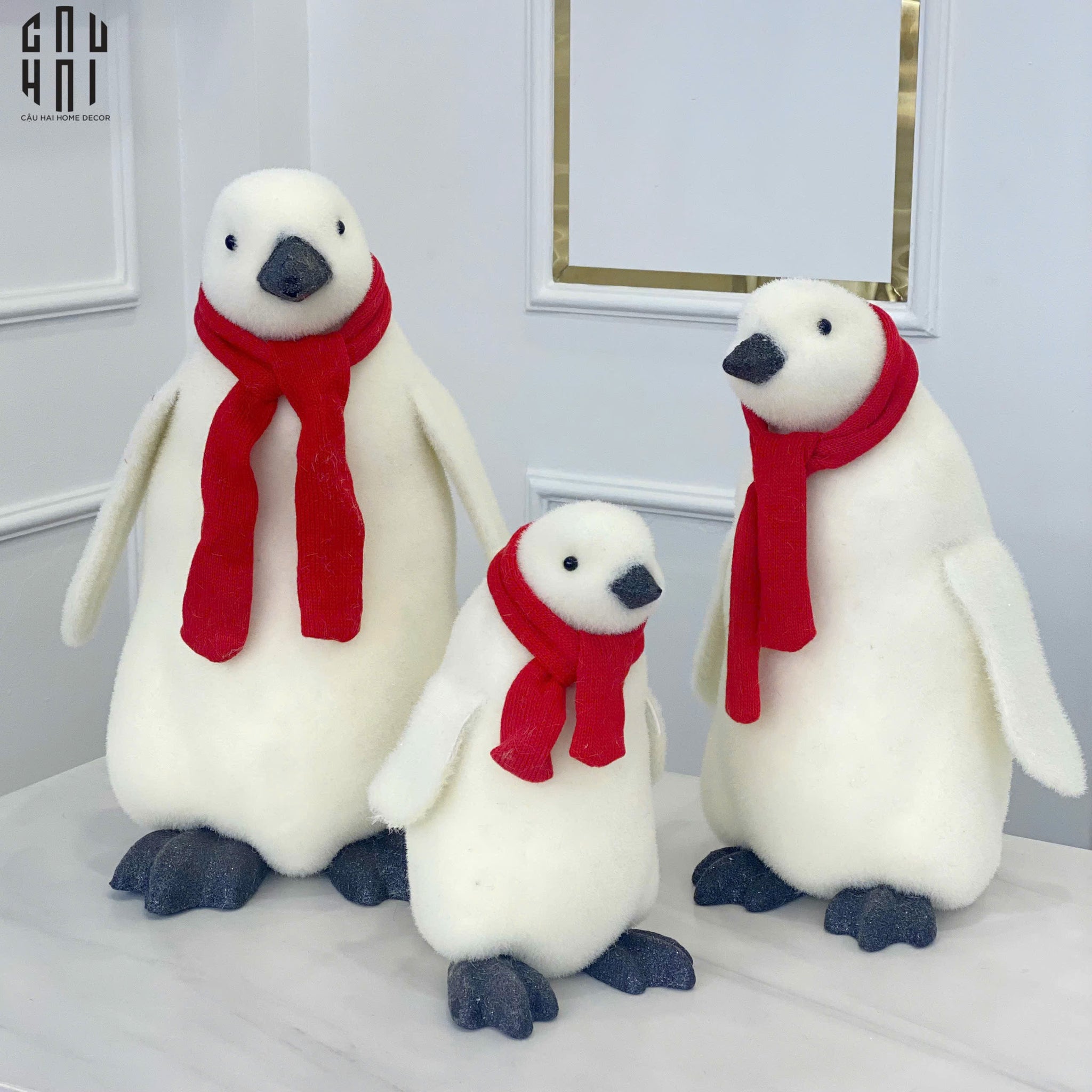 FÊTES COUTURE - SET 3 TƯỢNG CHIM CÁNH CỤT - PENGUINS-CẬU HAI HOME DECOR