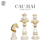 Set 3 Tượng Cờ Vua Chessboard Classique Majestic-TƯỢNG TRANG TRÍ-CẬU HAI HOME DECOR