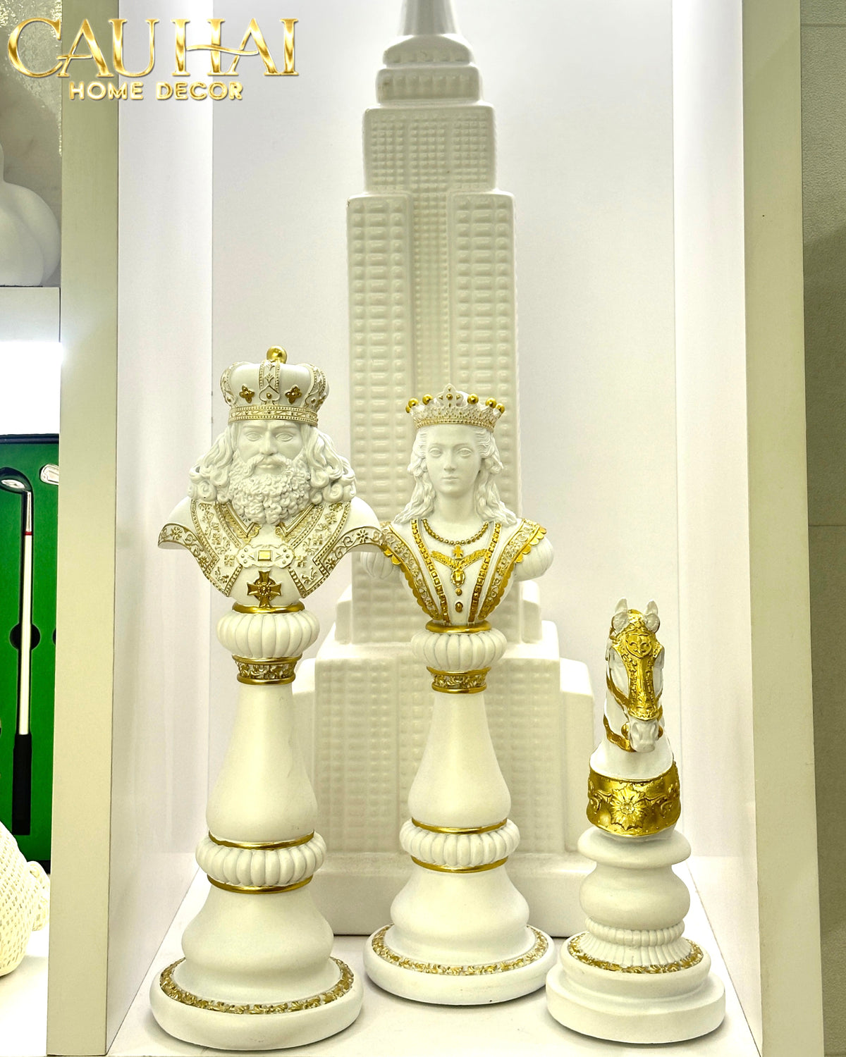Set 3 Tượng Cờ Vua Chessboard Classique Majestic-TƯỢNG TRANG TRÍ-Đối tác tại Trung Quốc theo từng đơn đặt hàng-CẬU HAI HOME DECOR