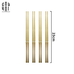 Set 4 Đôi Đũa Arthur - Arthur Matte Gold Chopsticks Set 4Pcs ( Blur )-Dinner Cutlery Set Dao Muỗng Nĩa-CẬU HAI HOME DECOR