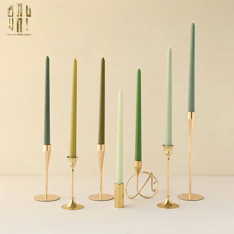 Set 4 Nến Gradation Taper - Blue/Green/Pink/Emerald-NẾN TRANG TRÍ-Đối tác tại Trung Quốc theo từng đơn đặt hàng-CẬU HAI HOME DECOR
