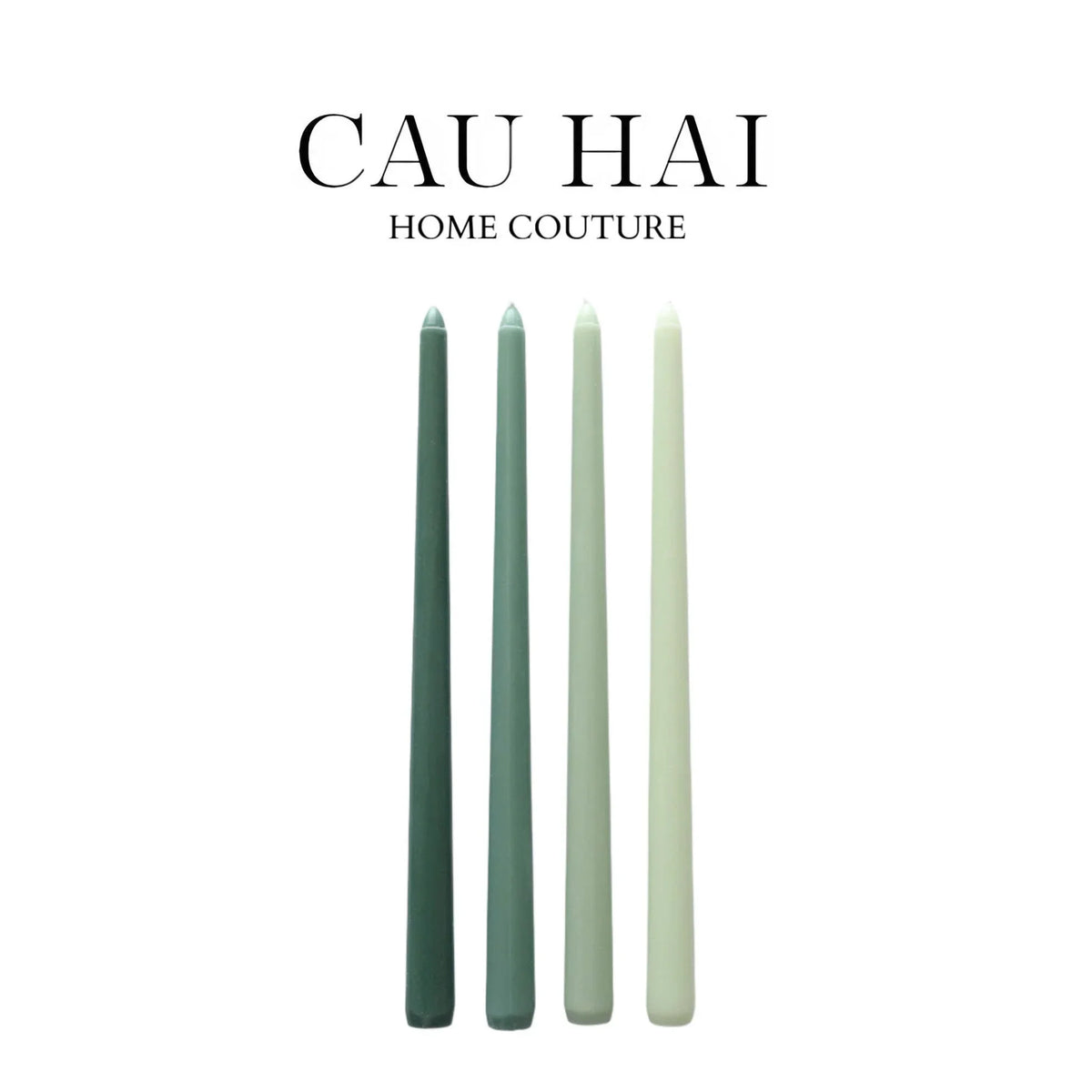 Set 4 Nến Gradation Taper - Blue/Green/Pink/Emerald-NẾN TRANG TRÍ-Đối tác tại Trung Quốc theo từng đơn đặt hàng-Green-CẬU HAI HOME DECOR