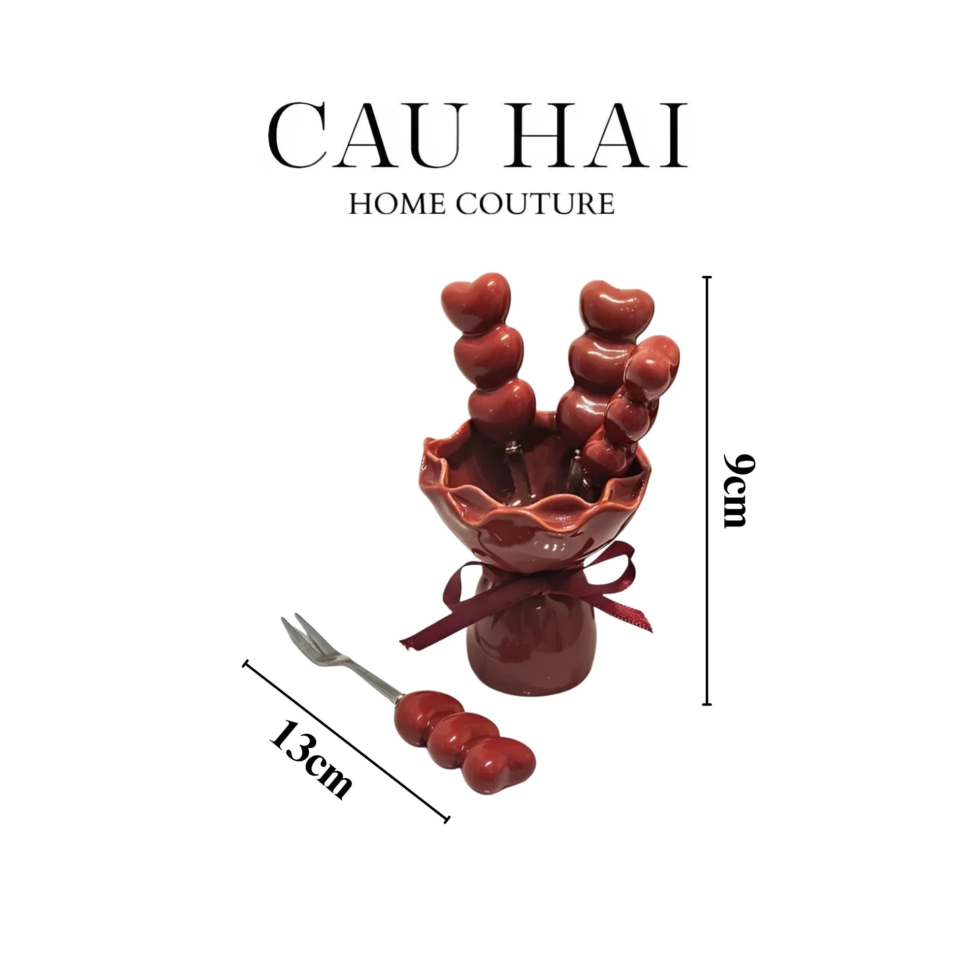 Set 4 Nĩa Tanghulu Candy-Dinner Cutlery Set Dao Muỗng Nĩa-CẬU HAI HOME DECOR