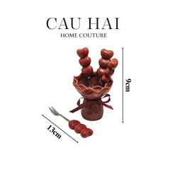 Set 4 Nĩa Tanghulu Candy-Dinner Cutlery Set Dao Muỗng Nĩa-CẬU HAI HOME DECOR