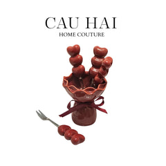 Set 4 Nĩa Tanghulu Candy-Dinner Cutlery Set Dao Muỗng Nĩa-CẬU HAI HOME DECOR