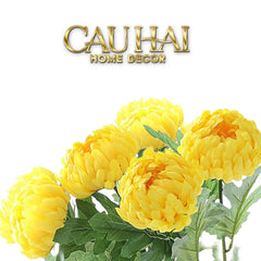 Set 5 Cành Hoa Cúc Mẫu Đơn Peony Đỏ/Hồng/Vàng/Cam-Hoa Lụa-CẬU HAI HOME DECOR