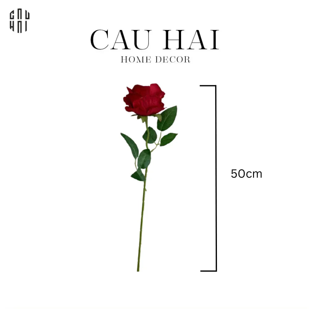 SET 5 CÀNH HOA HỒNG NHUNG - VELVET ROSE - RED