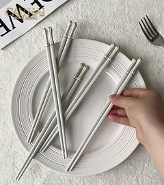 Set 5 Đôi Đũa Sợi Thuỷ Tinh Azure Classic PET Chopsticks 24cm-Dinner Cutlery Set Dao Muỗng Nĩa-CẬU HAI HOME DECOR