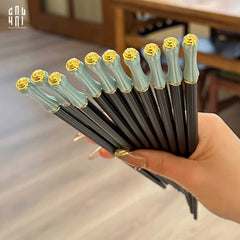 Set 5 Đôi Đũa Sợi Thuỷ Tinh Azure Classic PET Chopsticks 24cm-Dinner Cutlery Set Dao Muỗng Nĩa-CẬU HAI HOME DECOR