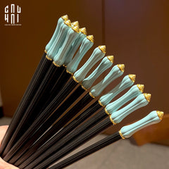 Set 5 Đôi Đũa Sợi Thuỷ Tinh Azure Classic PET Chopsticks 24cm-Dinner Cutlery Set Dao Muỗng Nĩa-CẬU HAI HOME DECOR