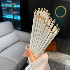 Set 5 Đôi Đũa Sợi Thuỷ Tinh - Love Heart Antibacterial Chopsticks 24cm-Dinner Cutlery Set Dao Muỗng Nĩa-CẬU HAI HOME DECOR