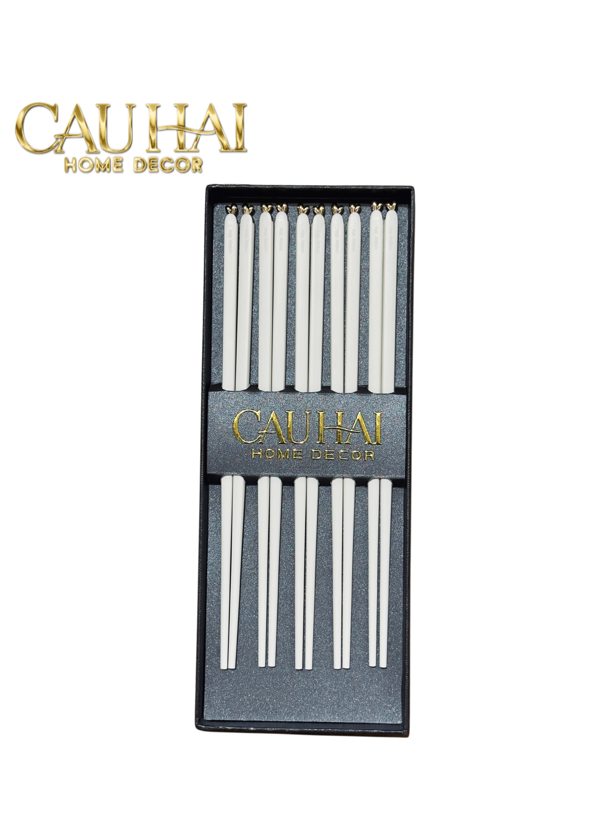 Set 5 Đôi Đũa Sợi Thuỷ Tinh - Love Heart Antibacterial Chopsticks 24cm-Dinner Cutlery Set Dao Muỗng Nĩa-Đối tác tại Trung Quốc theo từng đơn đặt hàng-CẬU HAI HOME DECOR