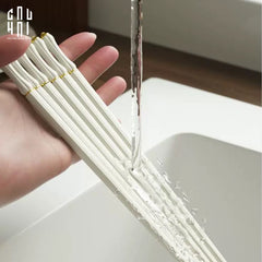 Set 5 Đôi Đũa Sợi Thuỷ Tinh Opaline Classic PET Chopsticks 24cm-Dinner Cutlery Set Dao Muỗng Nĩa-CẬU HAI HOME DECOR