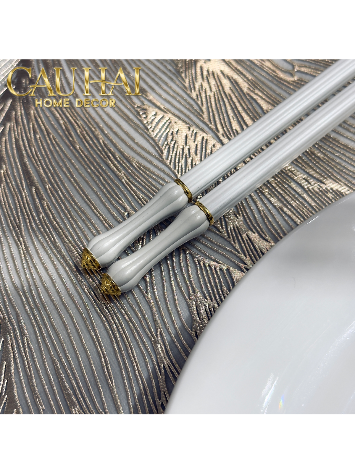 Set 5 Đôi Đũa Sợi Thuỷ Tinh Opaline Classic PET Chopsticks 24cm-Dinner Cutlery Set Dao Muỗng Nĩa-Đối tác tại Trung Quốc theo từng đơn đặt hàng-CẬU HAI HOME DECOR