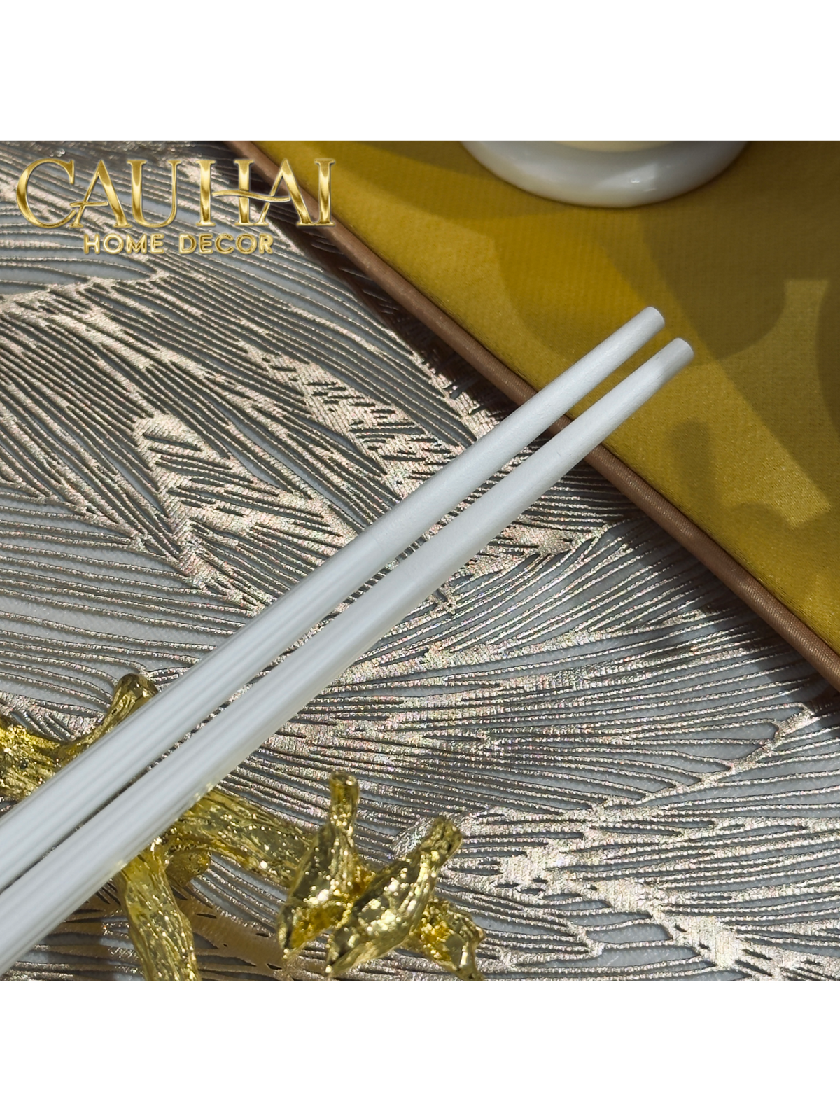 Set 5 Đôi Đũa Sợi Thuỷ Tinh Opaline Classic PET Chopsticks 24cm-Dinner Cutlery Set Dao Muỗng Nĩa-Đối tác tại Trung Quốc theo từng đơn đặt hàng-CẬU HAI HOME DECOR