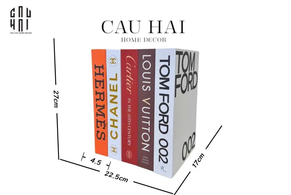 SET 5PCS SÁCH MÔ HÌNH - LUX BRAND-CẬU HAI HOME DECOR