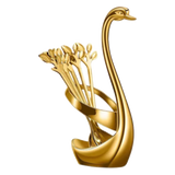 Set 6 Cái Nĩa Dessert Metal Swan Éclat D'Or 6pcs-CẬU HAI HOME DECOR