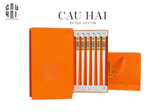 Set 6 Đôi Đũa Sứ H Class Signature H Mosaique Couture Ceramic Chopsticks Set-Dinner Cutlery Set Dao Muỗng Nĩa-CẬU HAI HOME DECOR