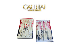 Set 6 Đôi Đũa Sứ Jungle Couture Ceramic Chopsticks Set-Dinner Cutlery Set Dao Muỗng Nĩa-CẬU HAI HOME DECOR