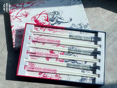 Set 6 Đôi Đũa Sứ Jungle Couture Ceramic Chopsticks Set-Dinner Cutlery Set Dao Muỗng Nĩa-CẬU HAI HOME DECOR