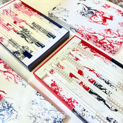 Set 6 Đôi Đũa Sứ Maxi Cannage Couture Ceramic Chopsticks Set-Dinner Cutlery Set Dao Muỗng Nĩa-CẬU HAI HOME DECOR