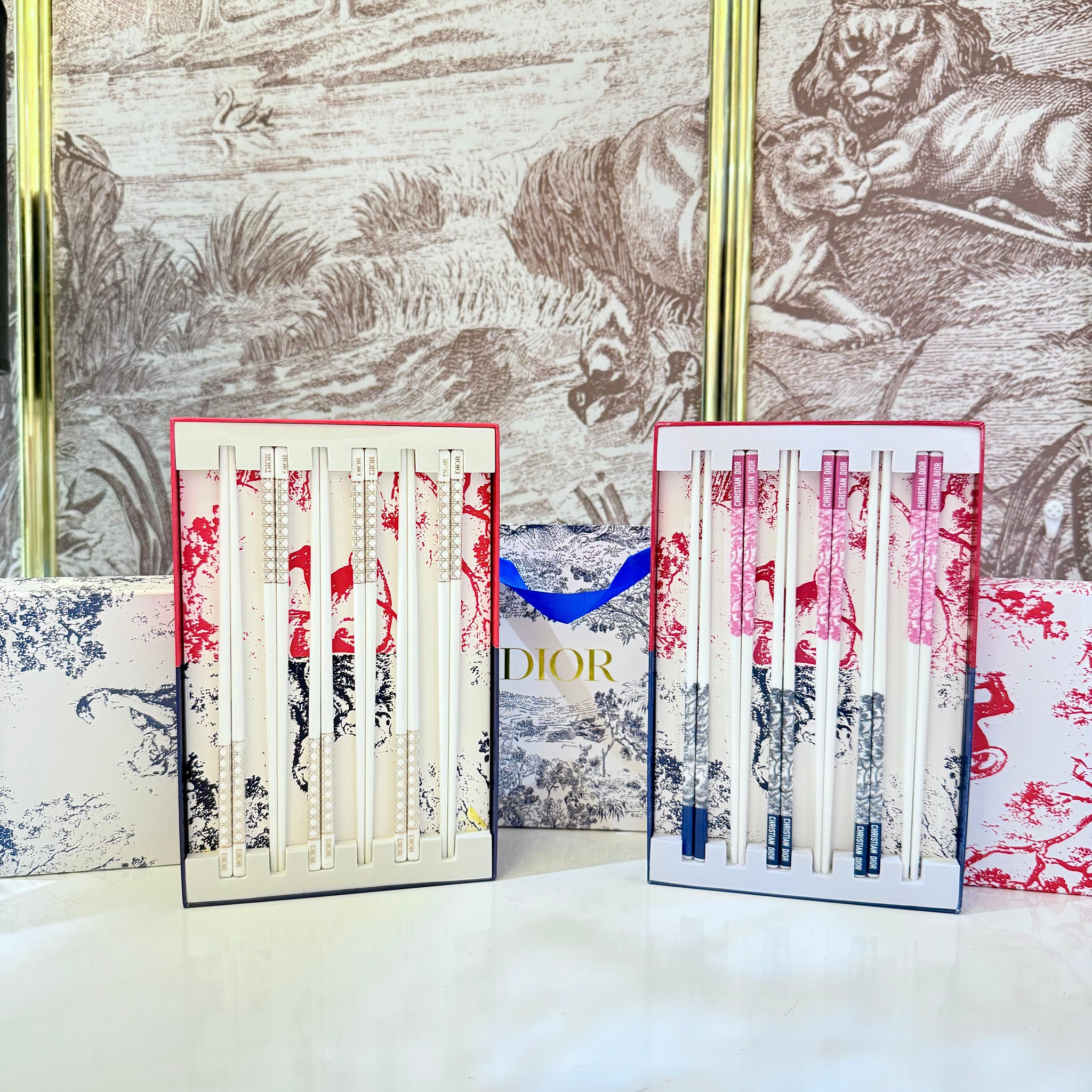 Set 6 Đôi Đũa Sứ Maxi Cannage Couture Ceramic Chopsticks Set-Dinner Cutlery Set Dao Muỗng Nĩa-CẬU HAI HOME DECOR