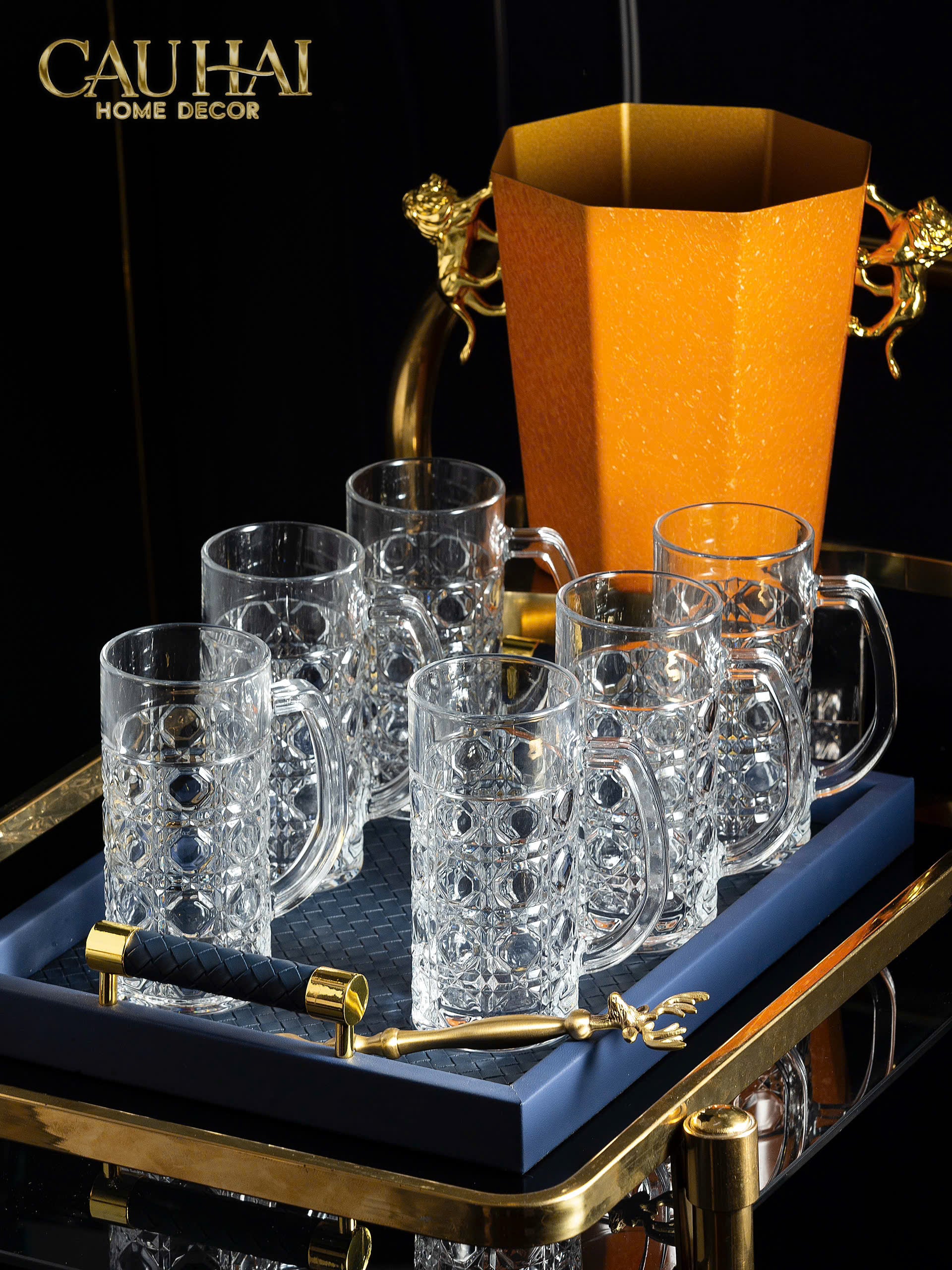 Set 6 Ly Crystal Facetté - Cannage Craft Mug 500Ml - CẬU HAI HOME DECOR